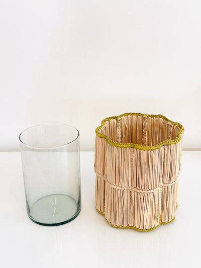 Green Rim Flower Vase