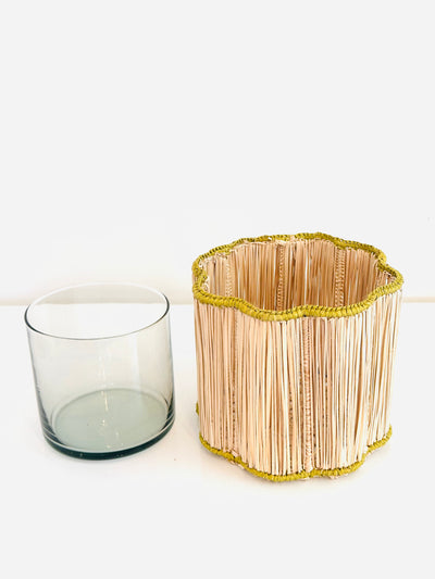Green Rim Flower Vase
