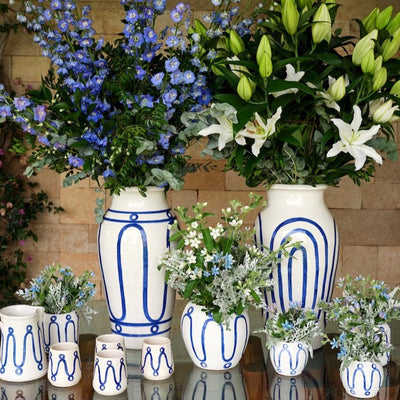 Cycladic Vases in Blue