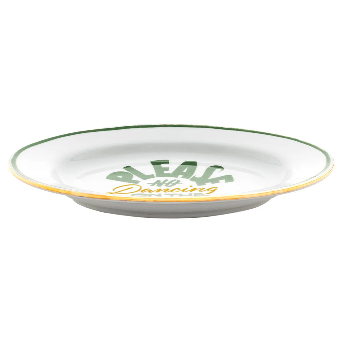 Please No Dancing Oval Dish