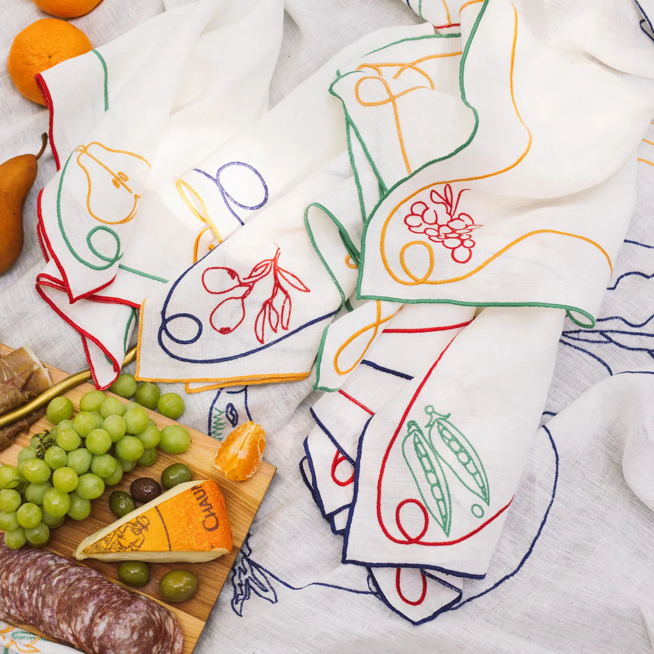 Fruit & Veggie Linen Napkins