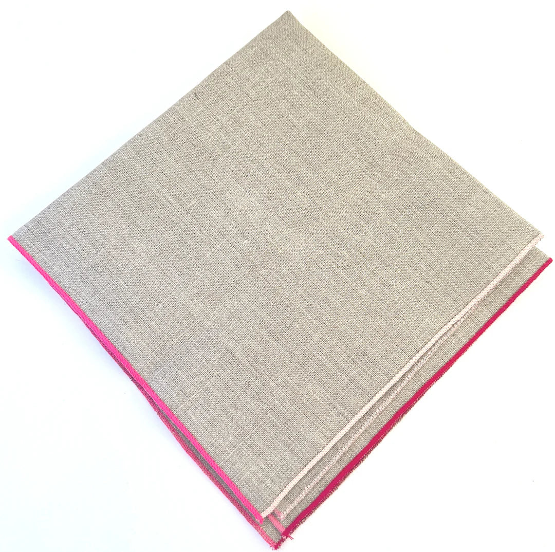 Linen Pink Hem Napkin