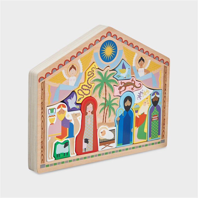 Wooden Nativity Scene