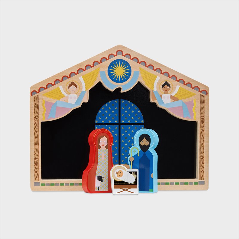 Wooden Nativity Scene