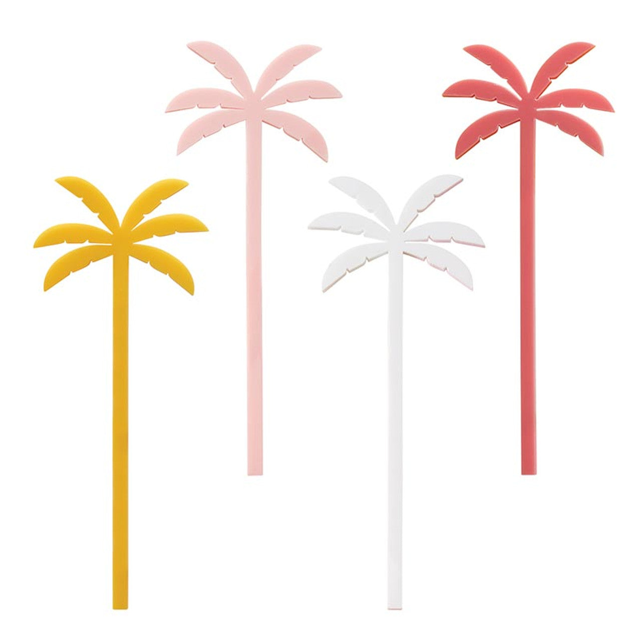 Acrylic Palm Tree Stir Sticks (Various Colors)