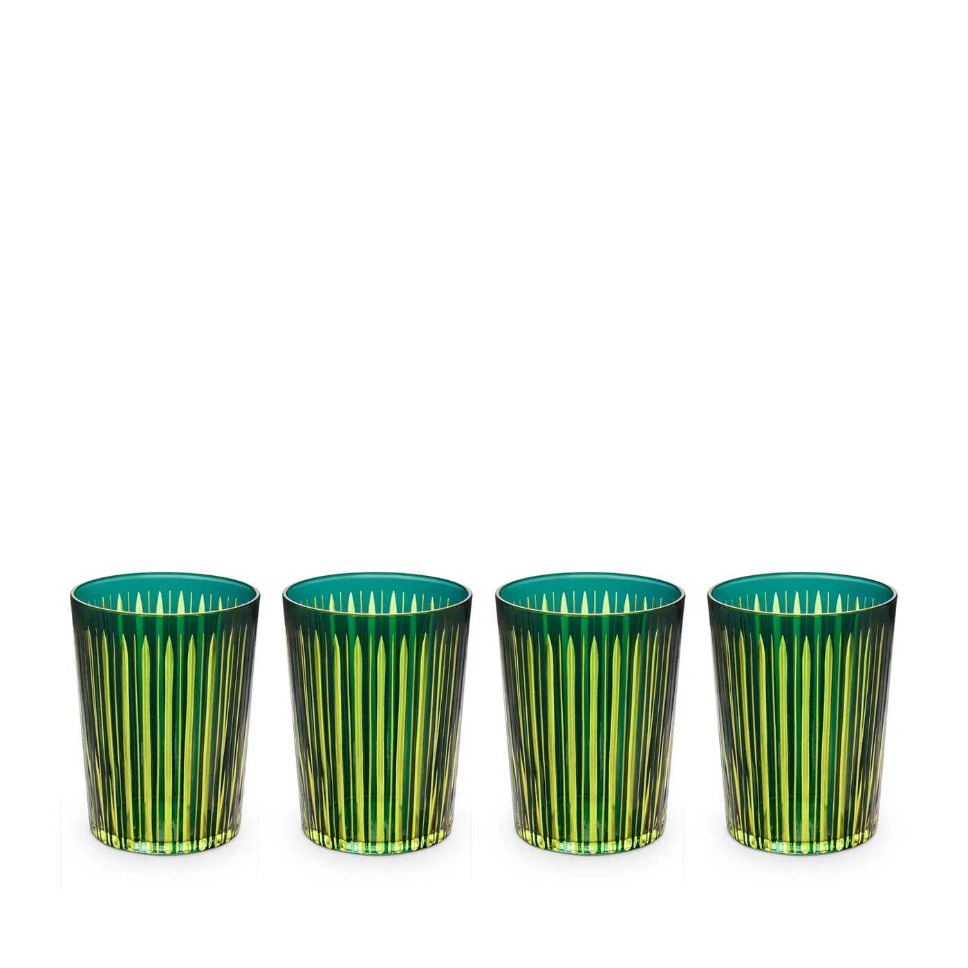 Prism Highball Glasses in Green