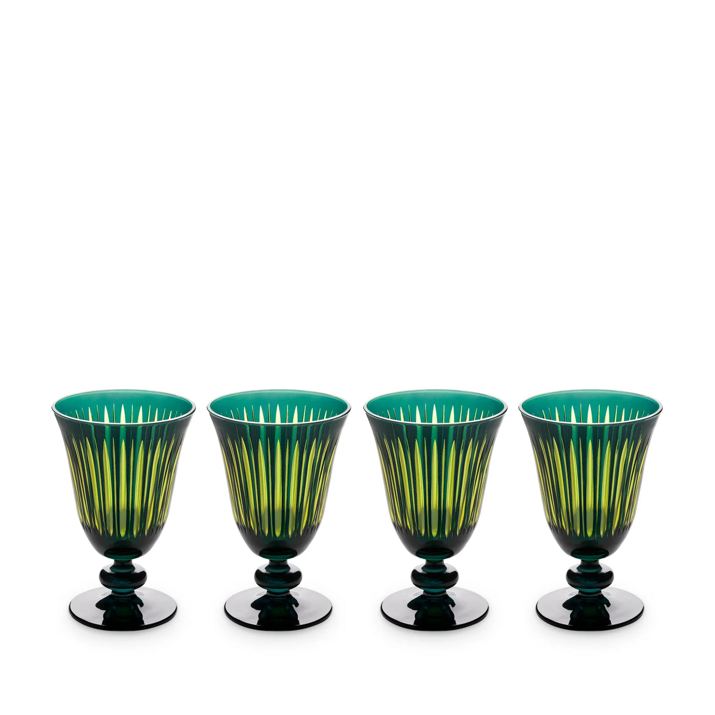Prism Wine Glasses in Green