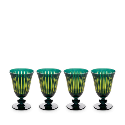 Prism Wine Glasses in Green