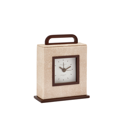 Ecru Shagreen Clock