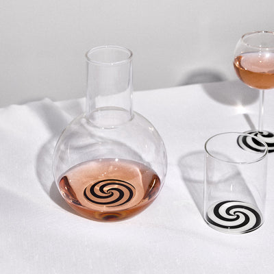 Black/White Swirl Carafe