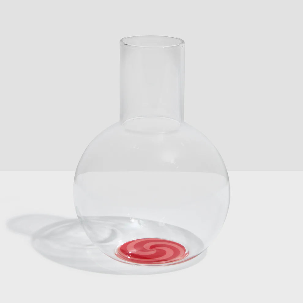 Red/Pink Swirl Carafe