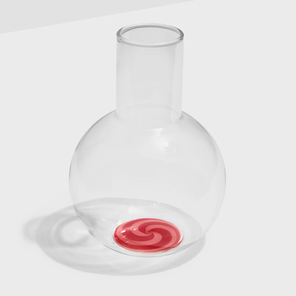 Red/Pink Swirl Carafe