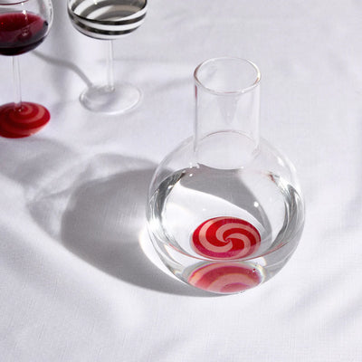 Red/Pink Swirl Carafe