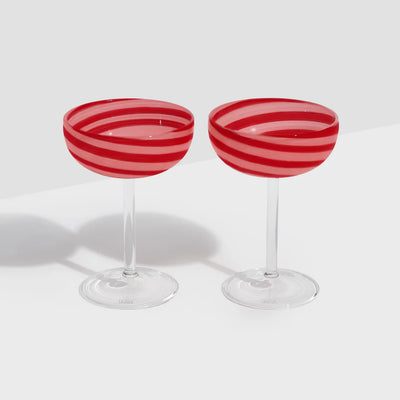 Red/Pink Swirl Coupes