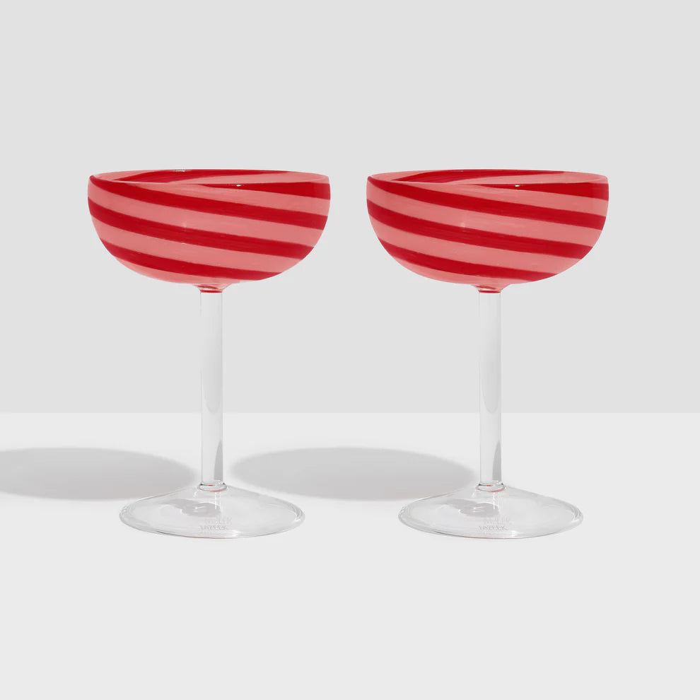 Red/Pink Swirl Coupes