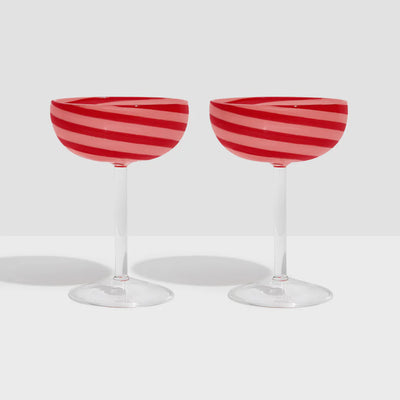 Red/Pink Swirl Coupes