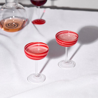 Red/Pink Swirl Coupes