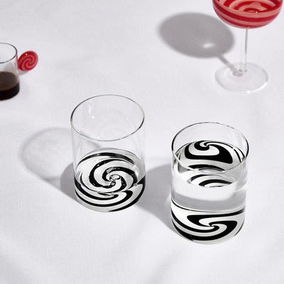 Black/White Swirl Tumblers