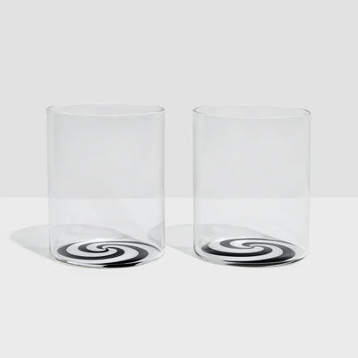 Black/White Swirl Tumblers