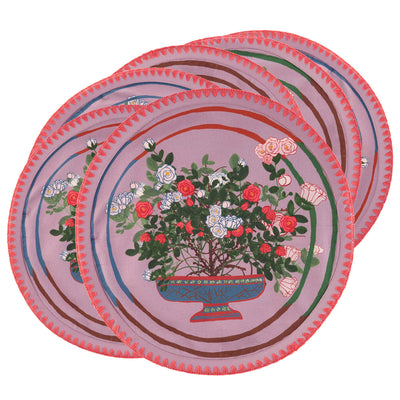 Round Placemats La Vie en Rose (Set of 6)