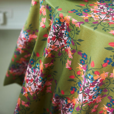 Tablecloth Blumen Green (Square)