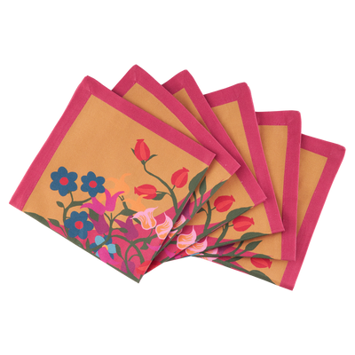 Blumen Orange Napkin (Set of 6)