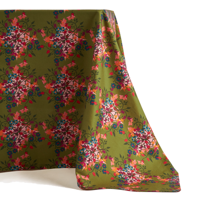 Tablecloth Blumen Green (Square)