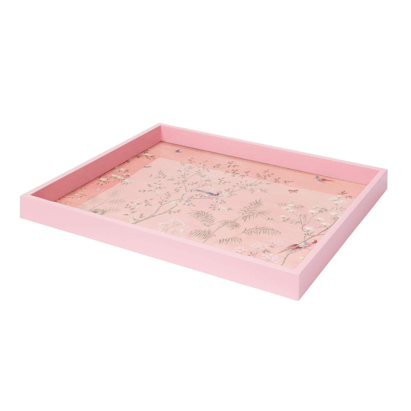 Medium Chinoiserie Tray in Pink