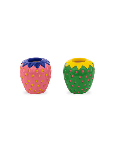 Strawberry Candle Holders (Pair)