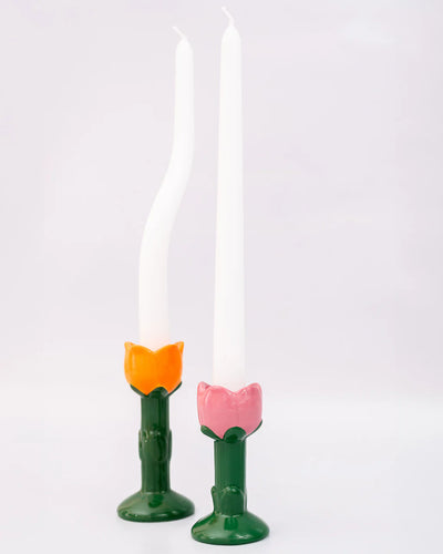 Flower Candle Holder Set