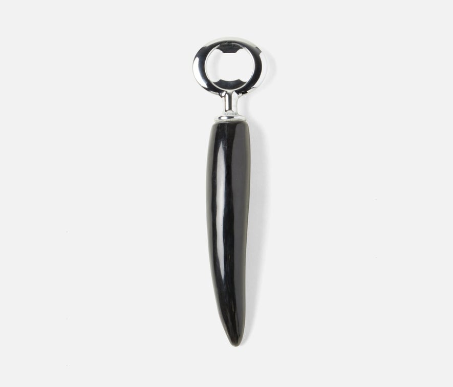 Black Horn Bottle Opener (Silver)