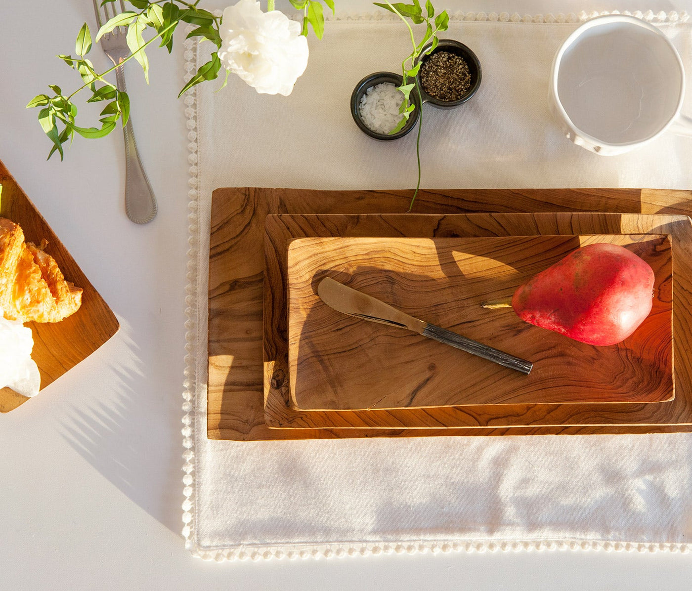 3-Piece Wooden Serving Trays