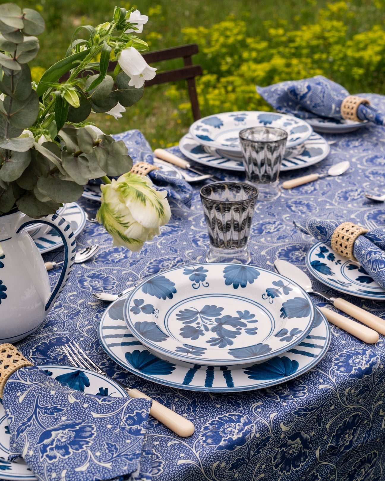 Blossom Soup Plate - Midnight Blue