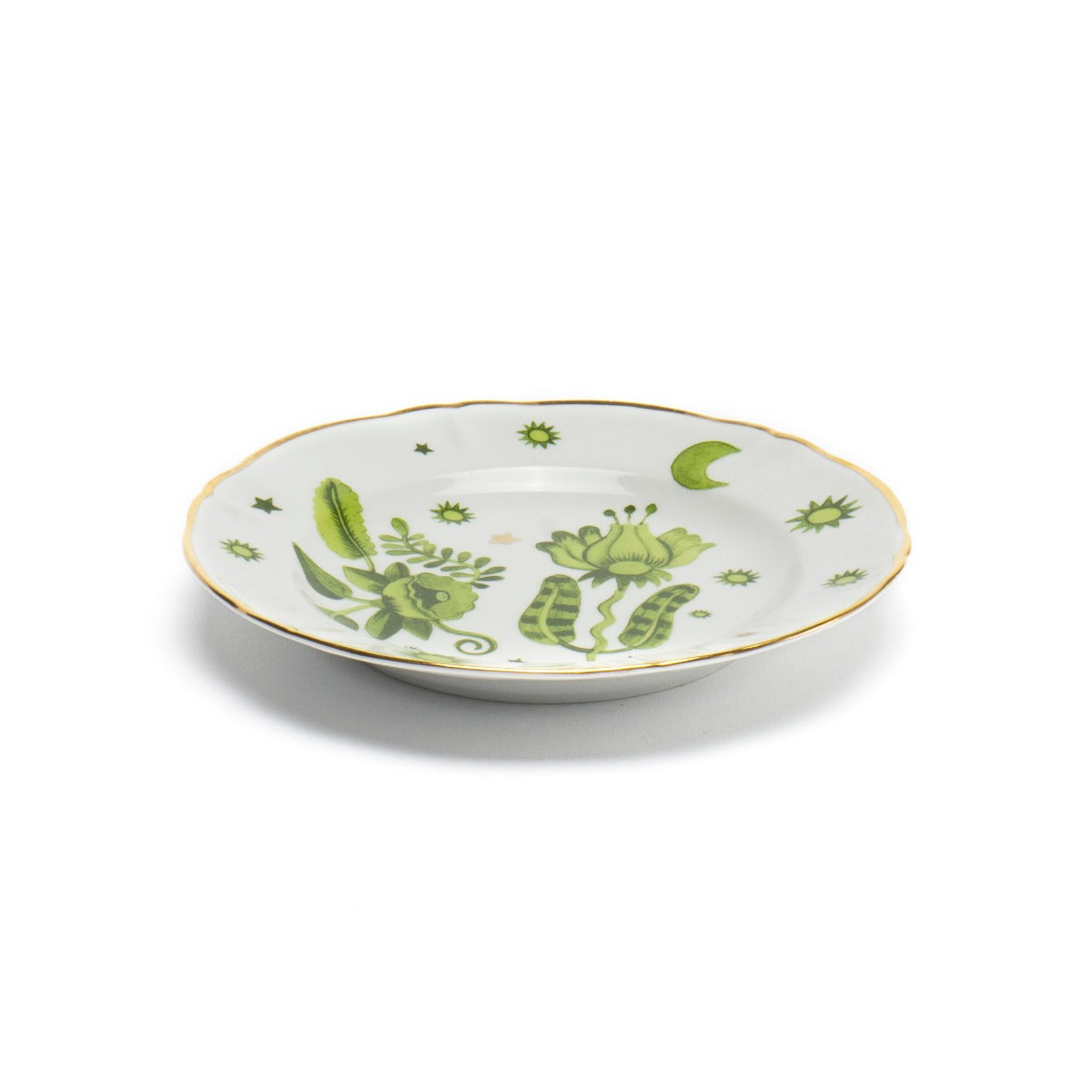 Green Floral Fruit Plate