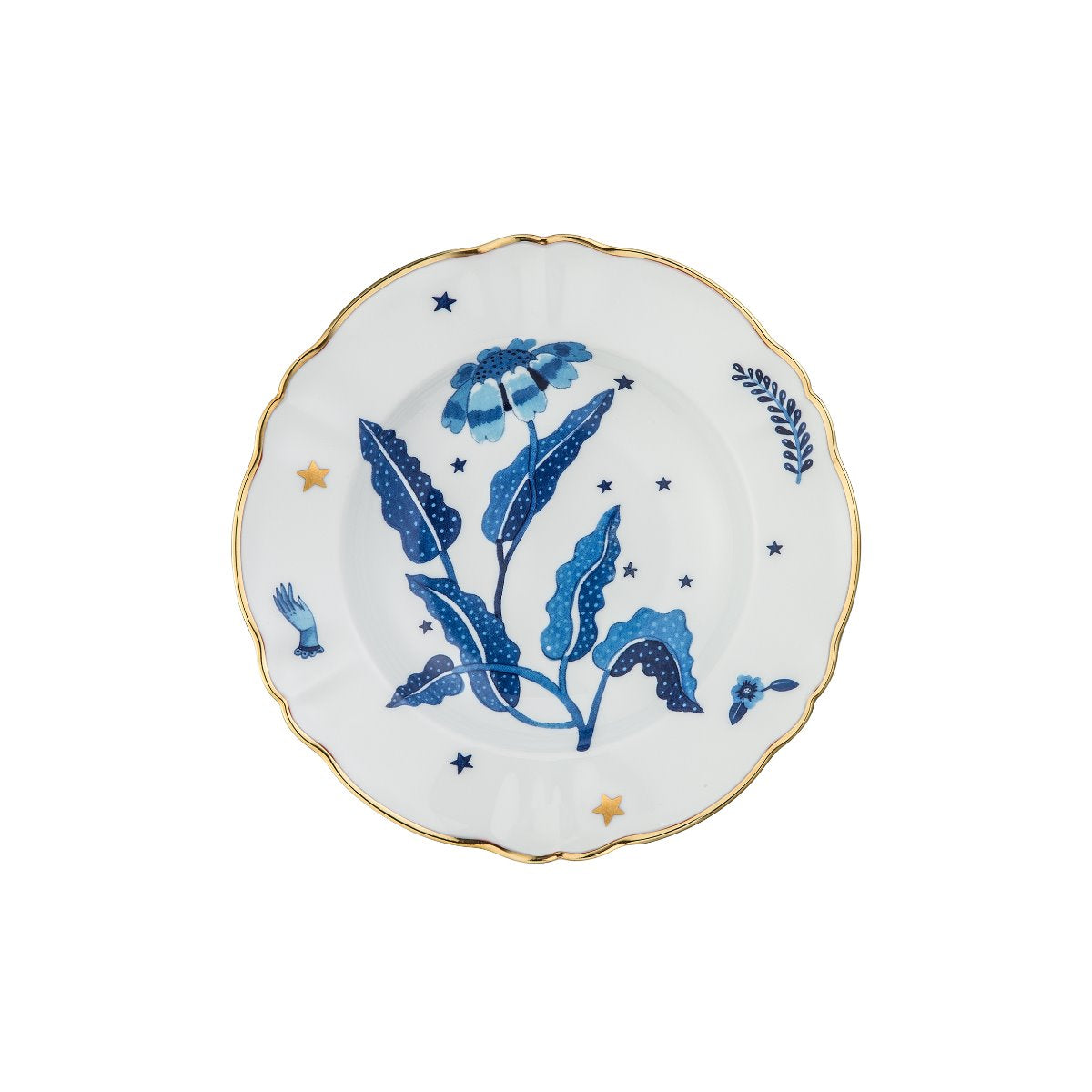 Blue Floral Deep Plate
