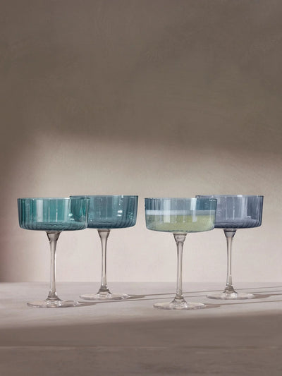 Gems Cocktail Glass in Blue (Set of 4)