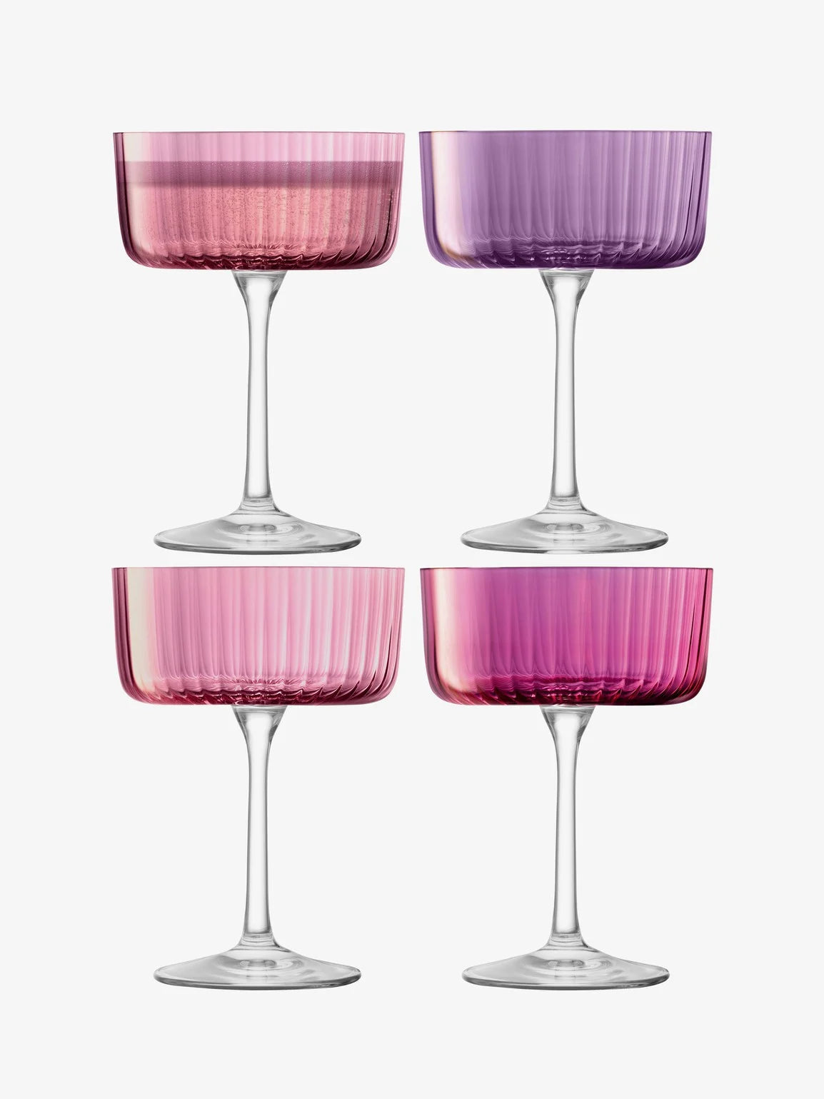 Gems Cocktail Glass in Pink (Set of 4)