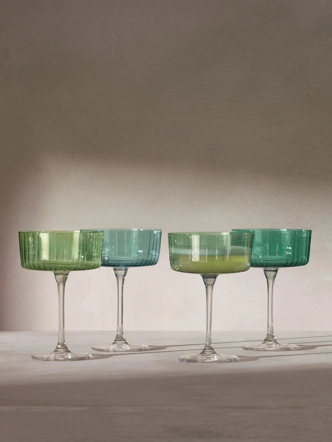 Gems Cocktail Glass in Green (Set of 4)