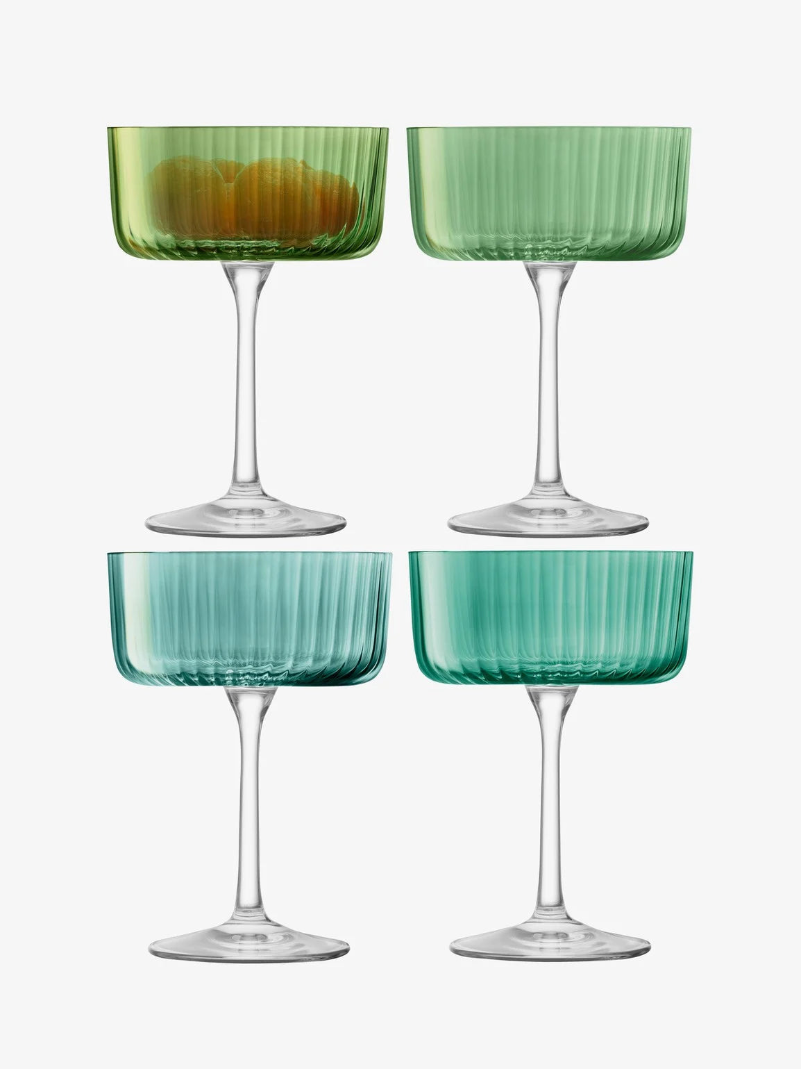 Gems Cocktail Glass in Green (Set of 4)