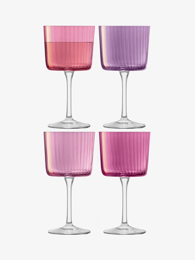 Gems Wine Glasses in Pink (set of 4)