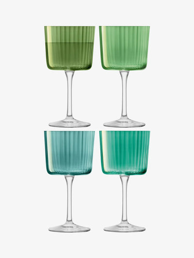 Gems Wine Glasses in Green (set of 4)
