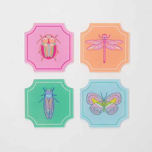 Acrylic Bug Coasters (Set of 4)