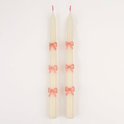 Pink Bow Candles