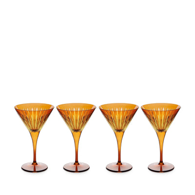 Prism Martini Glass in Amber