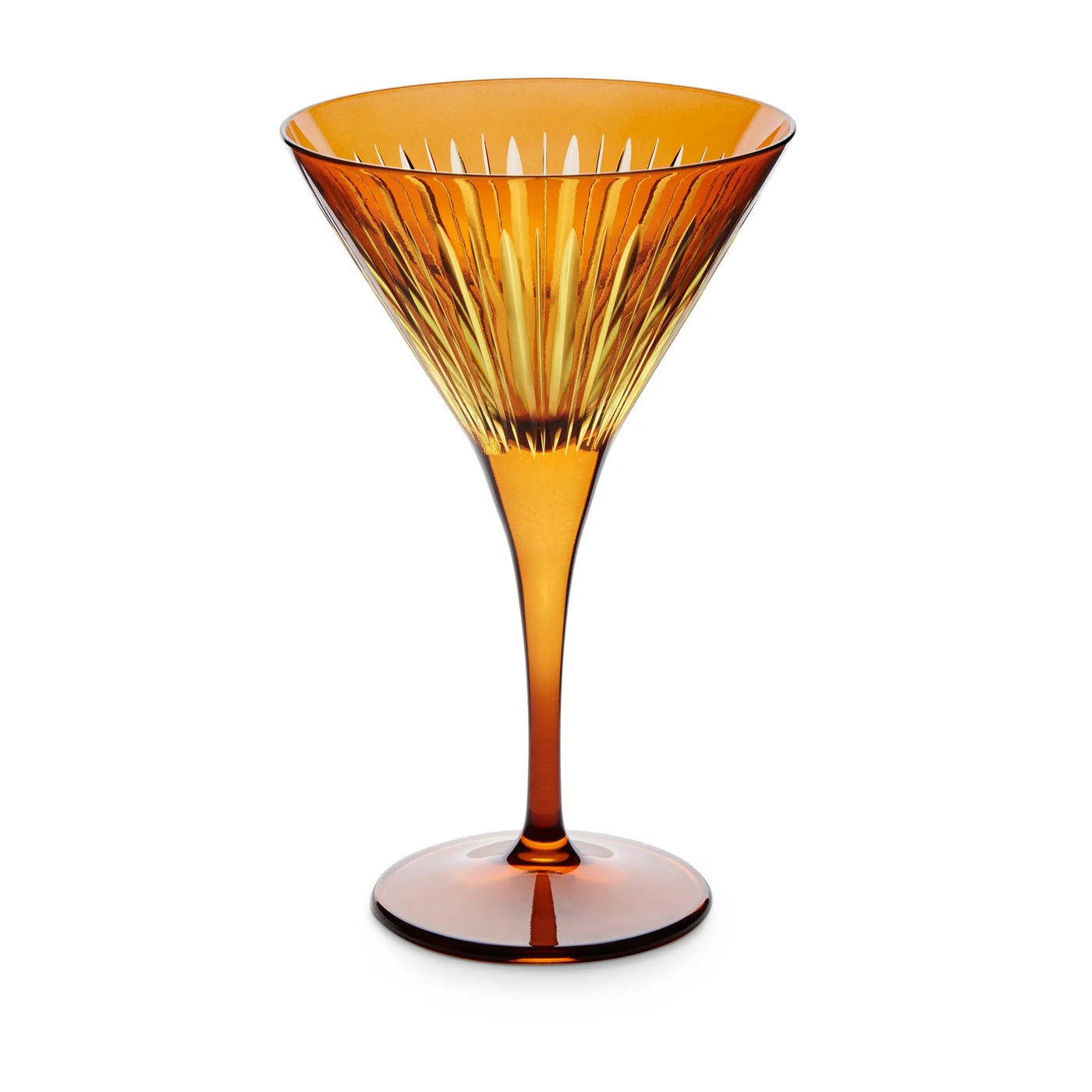 Prism Martini Glass in Amber