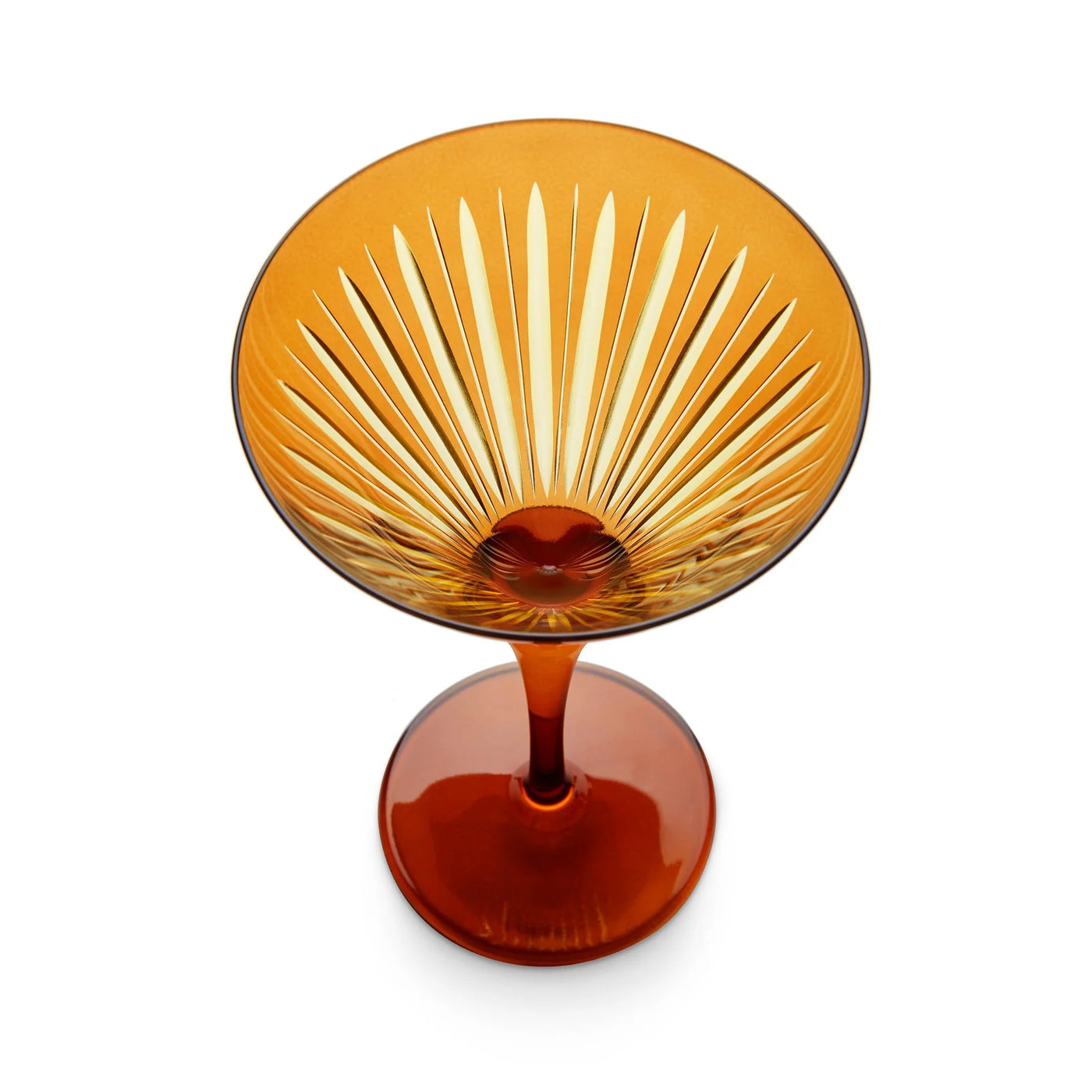 Prism Martini Glass in Amber