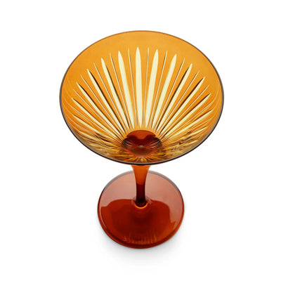 Prism Martini Glass in Amber