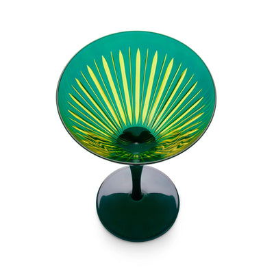 Green Prism Martini Glass