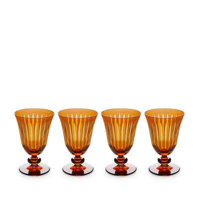 Prism Wine Glasses in Amber