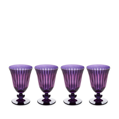 Prism Wine Glasses in Purple